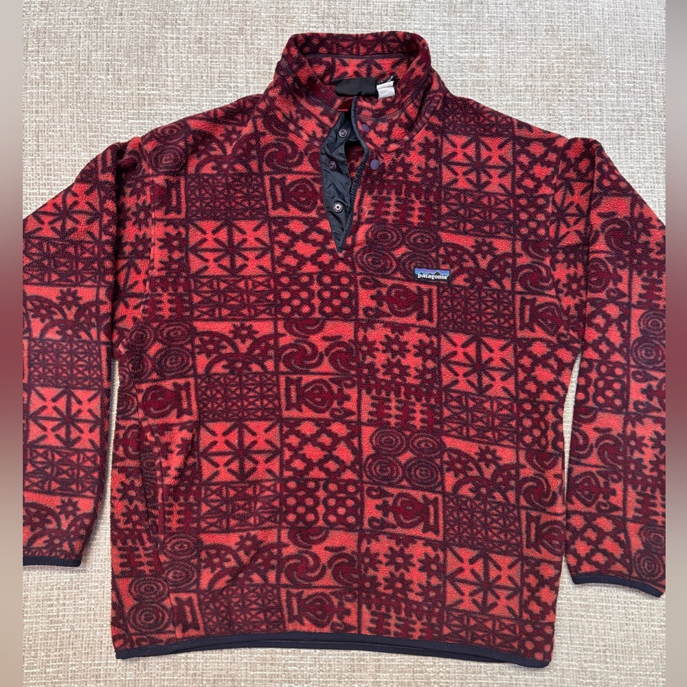 PATAGONIA Synchilla Mens Vintage Pullover Ghana Gourds Spiced Orange Size Medium